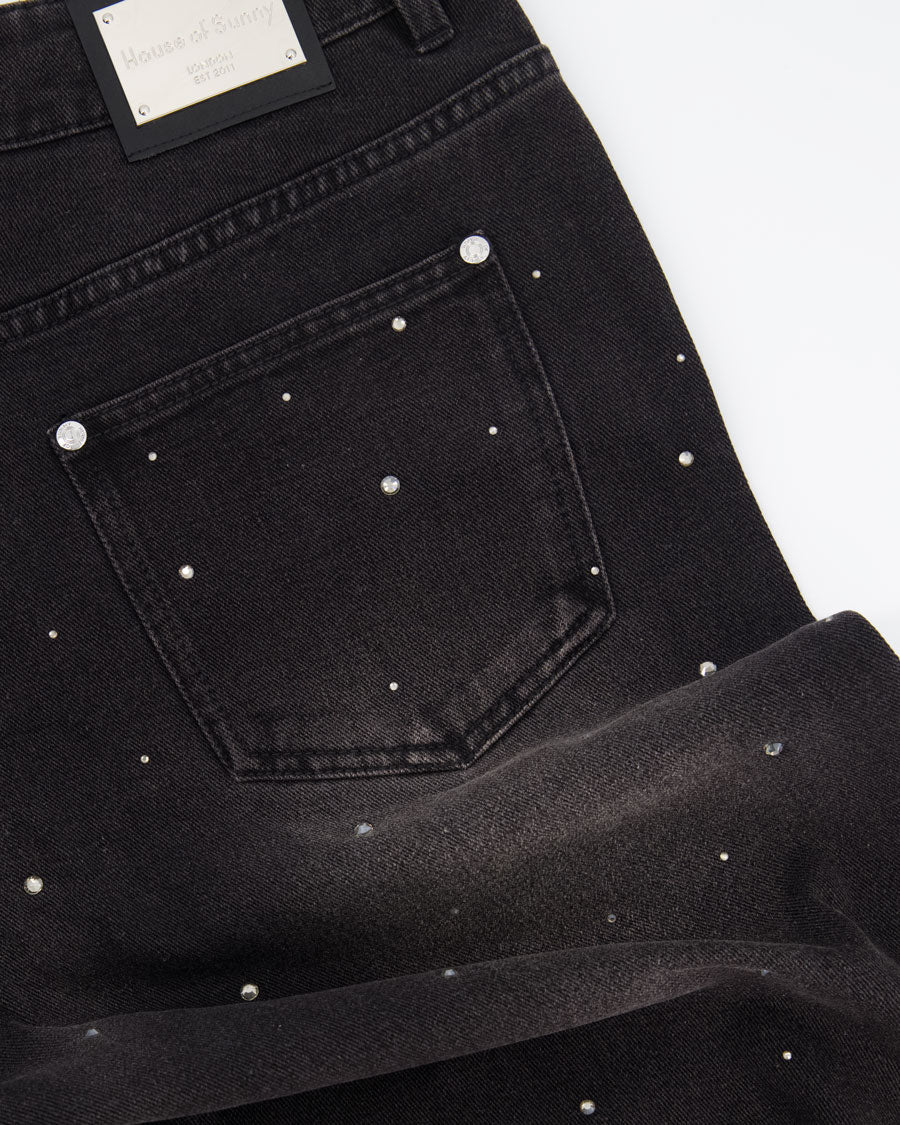 13Oz Crystallised Wide Leg Denim - House Of Sunny - Elevastor