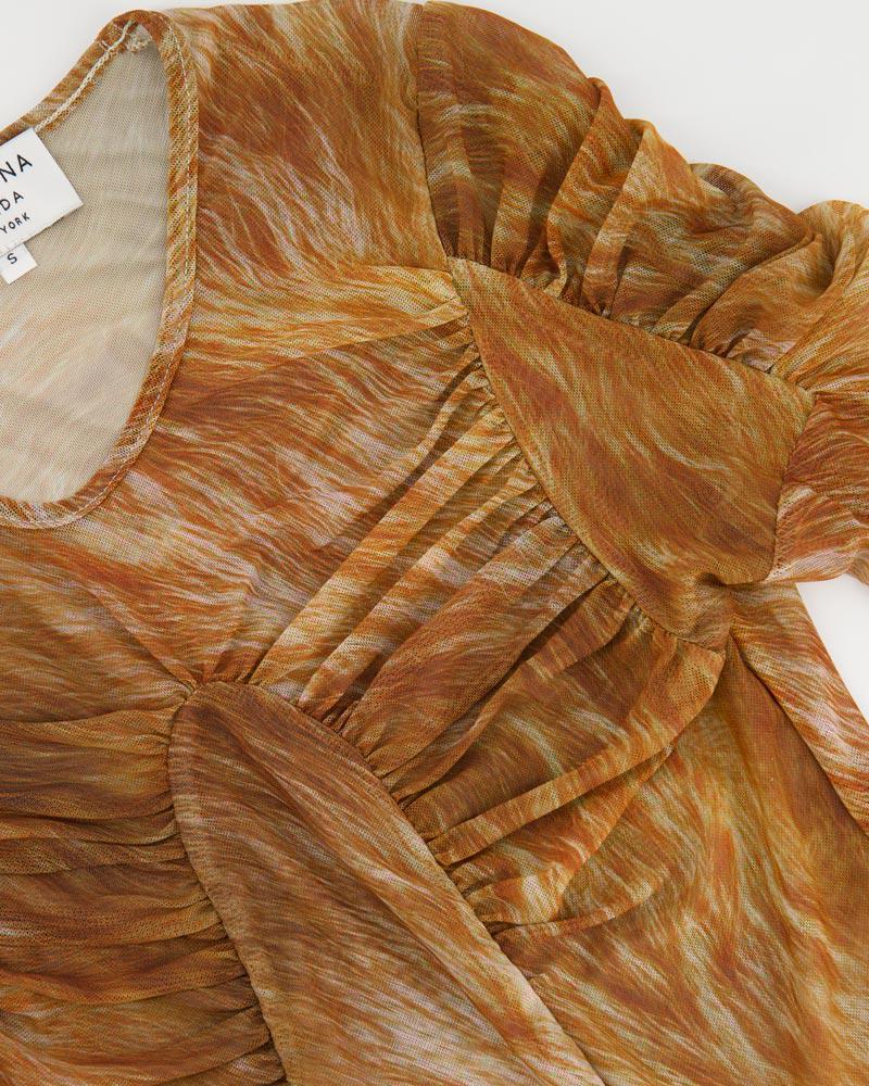 ARC LONG SLEEVE TOP BROWN FUR - Collina Strada - Elevastor