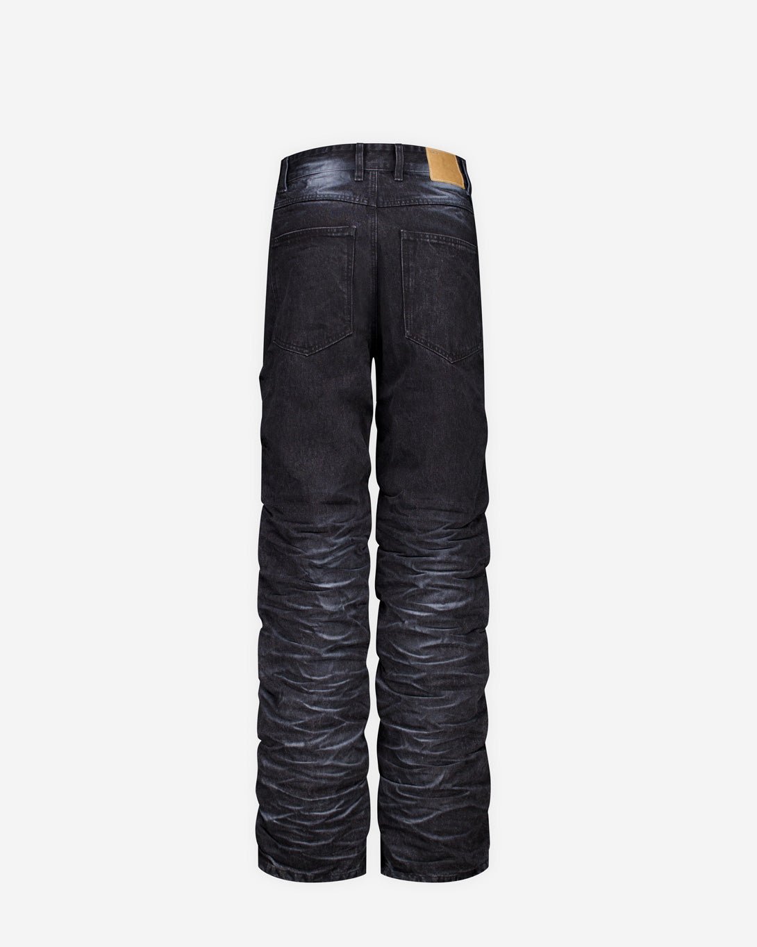 Black Textured Denim Jeans - We11done - Elevastor