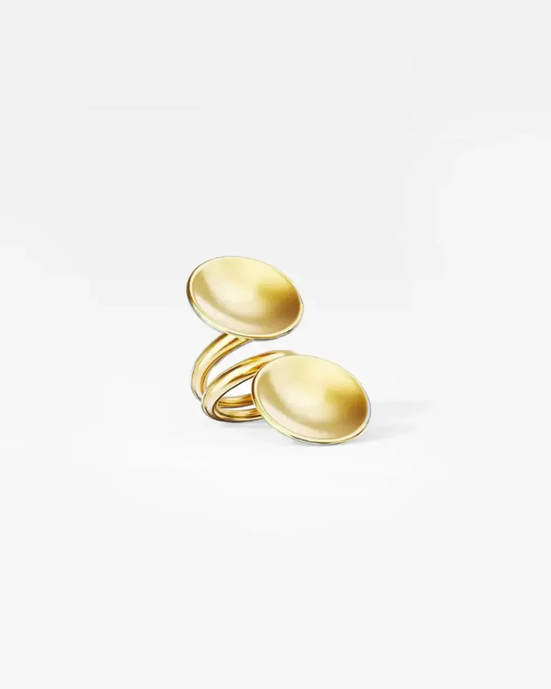Double Eclipse Ring in Gold - Hugo Kreit - Elevastor