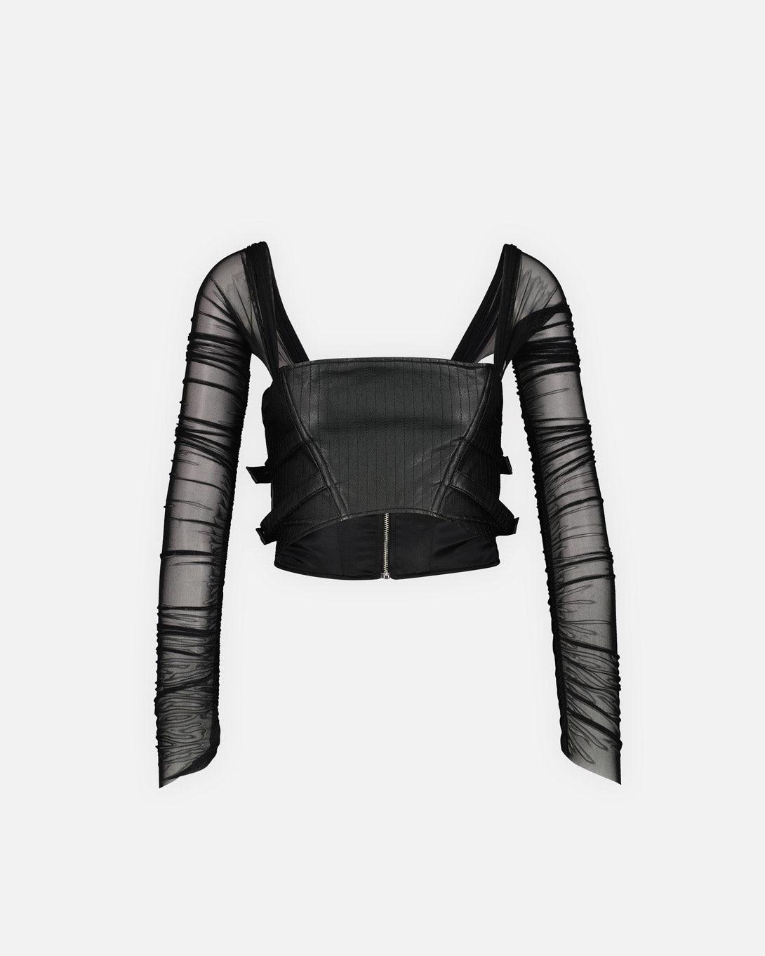 Drapping Sleeves Tulle Corset - Pressiat - Elevastor