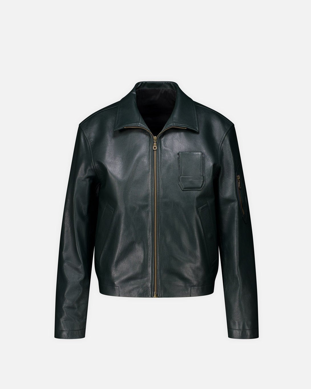 Shop - COOR Goat Skin Pilot Leather Jumper | Elevastor