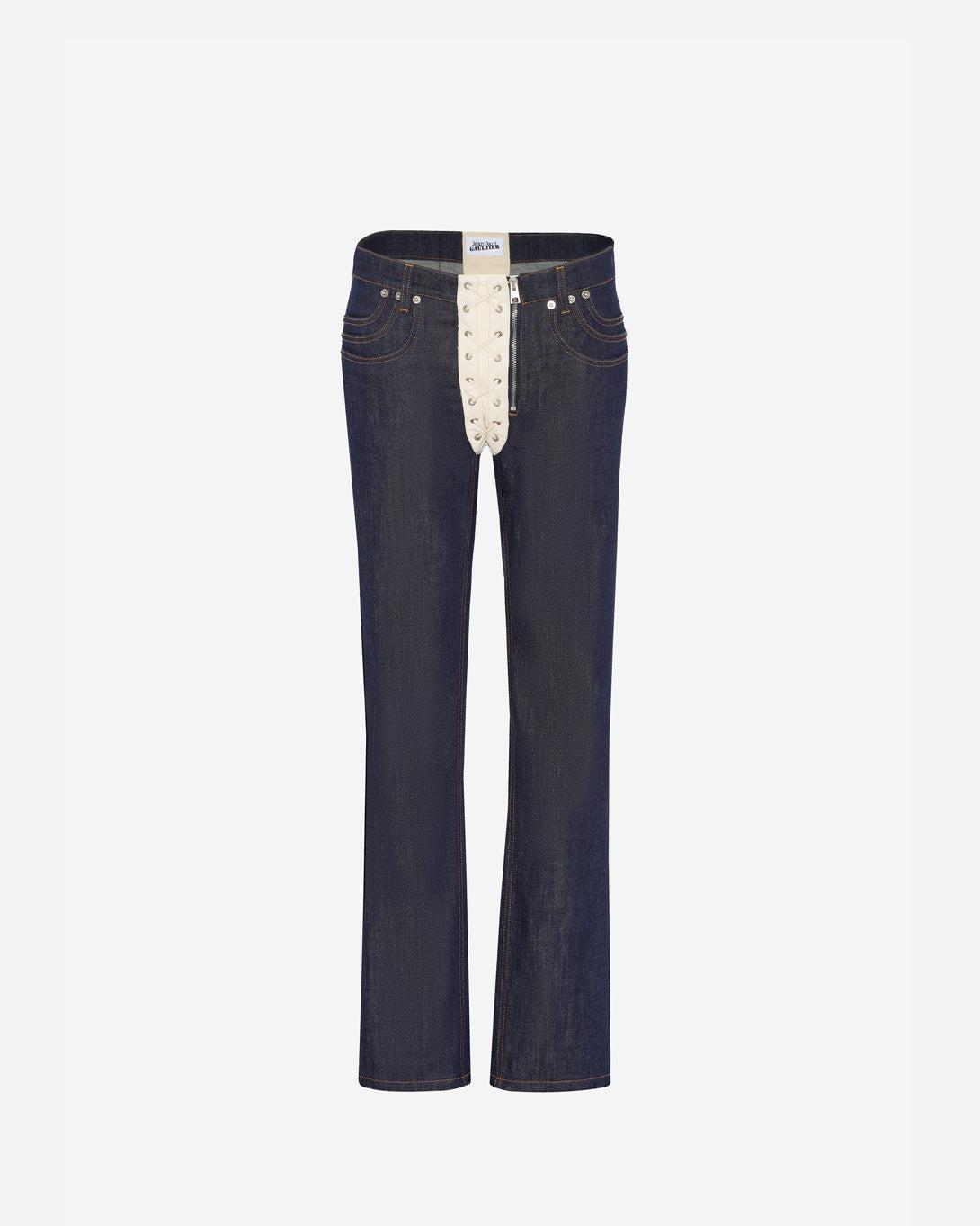 Jean With Lacing Detail - Jean Paul Gaultier - Elevastor