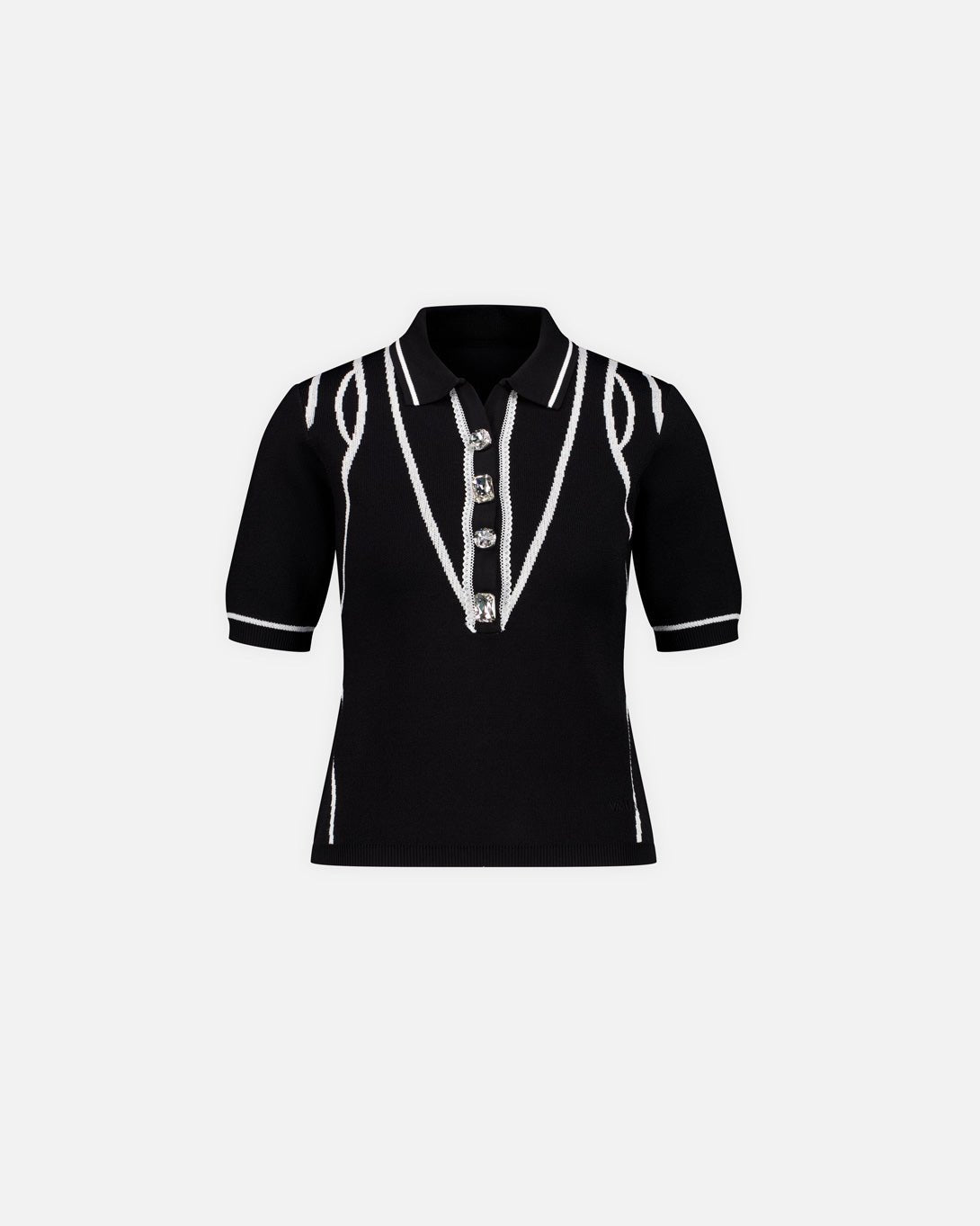 Knit Polo Top With Cont. Line Details - Vaillant - Elevastor