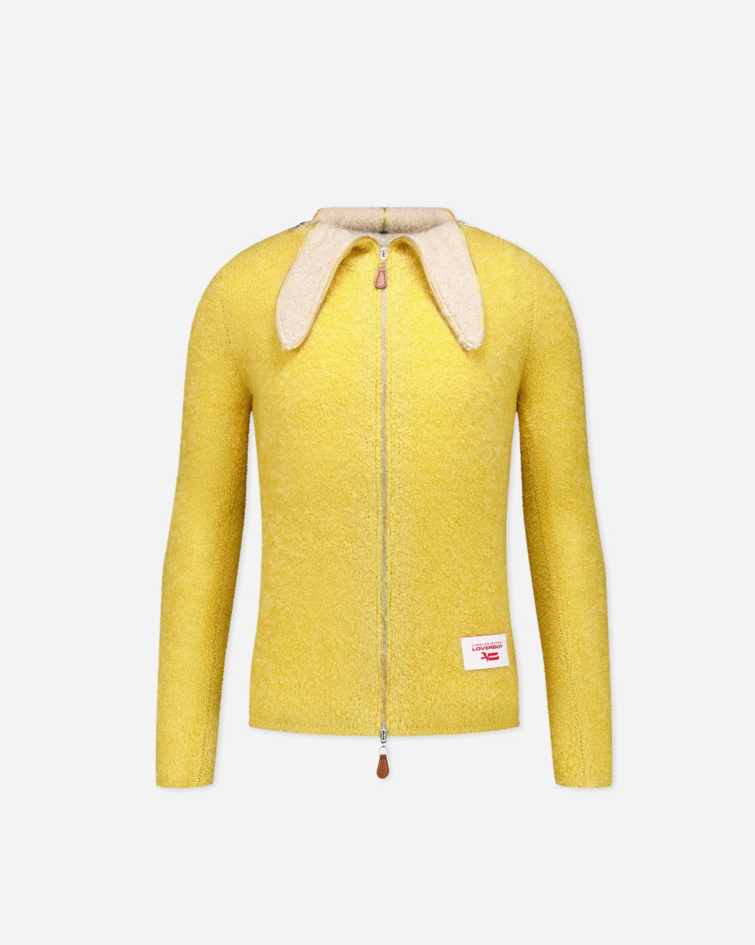Mohair Banana Zip Jumper - Charles Jeffrey Loverboy - Elevastor