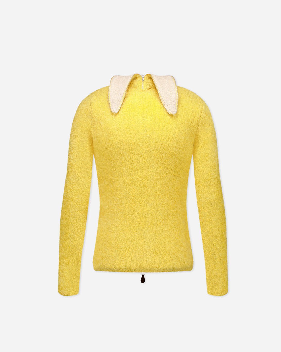 Mohair Banana Zip Jumper - Charles Jeffrey Loverboy - Elevastor