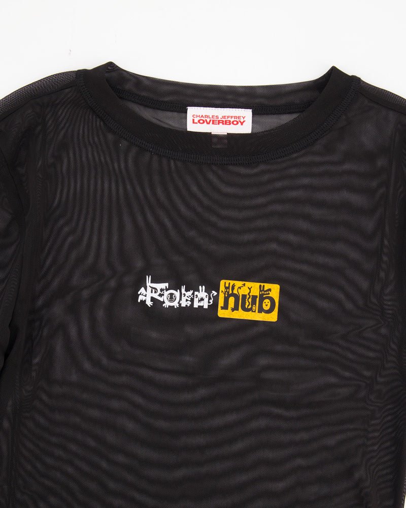 Pornhub Powermesh Long Sleeve T-Shirt - Charles Jeffrey Loverboy - Elevastor