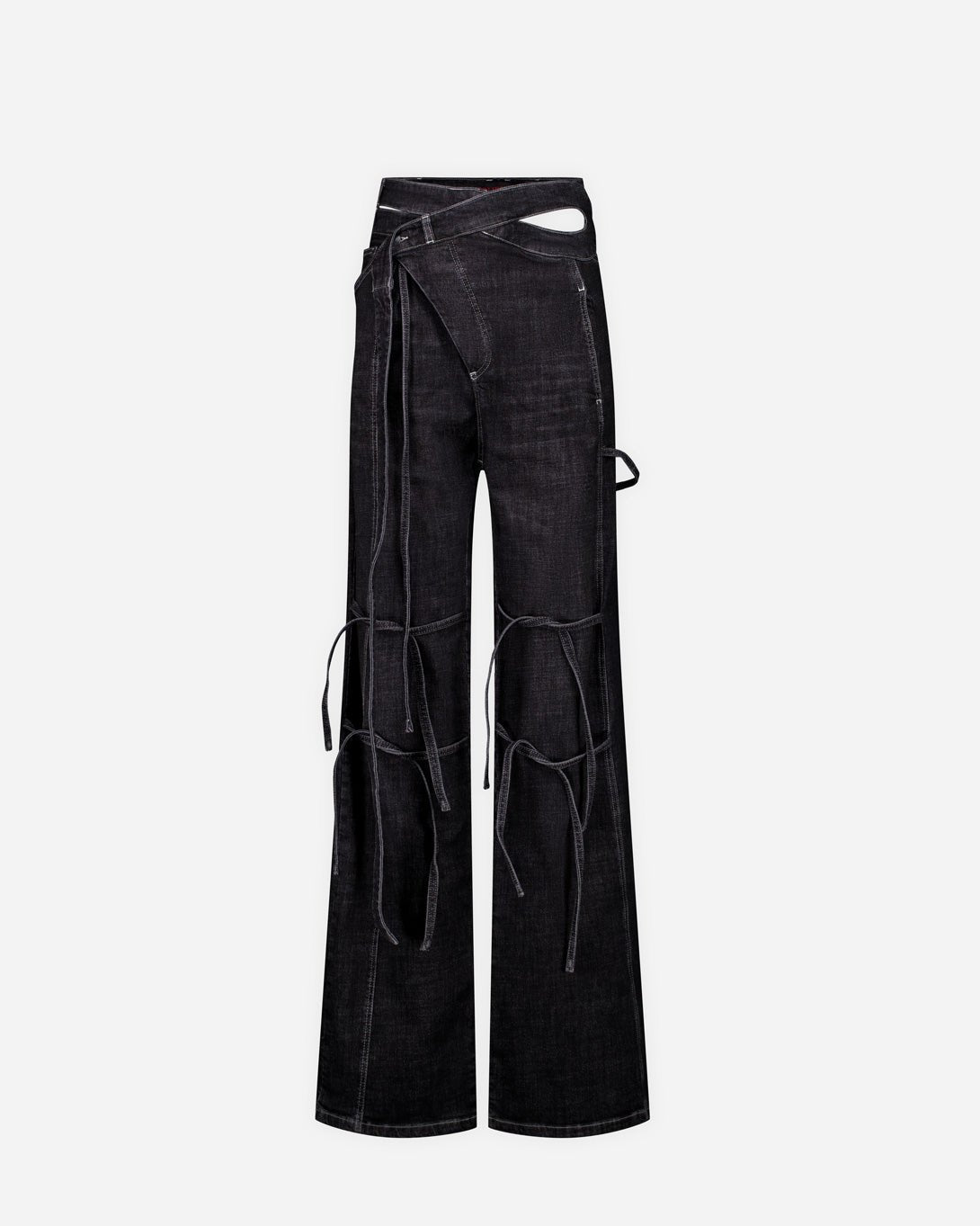 Shop - Ottolinger Strappy Signature Wrap Jeans | Elevastor
