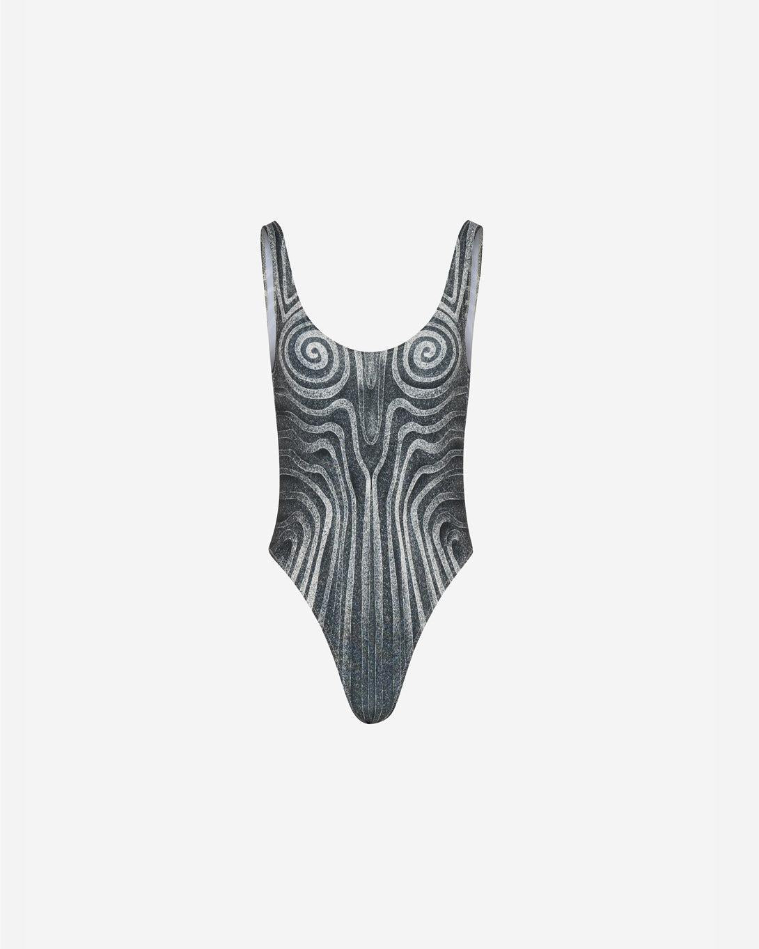 Swimsuit Printed "Spiral" - Jean Paul Gaultier - Elevastor