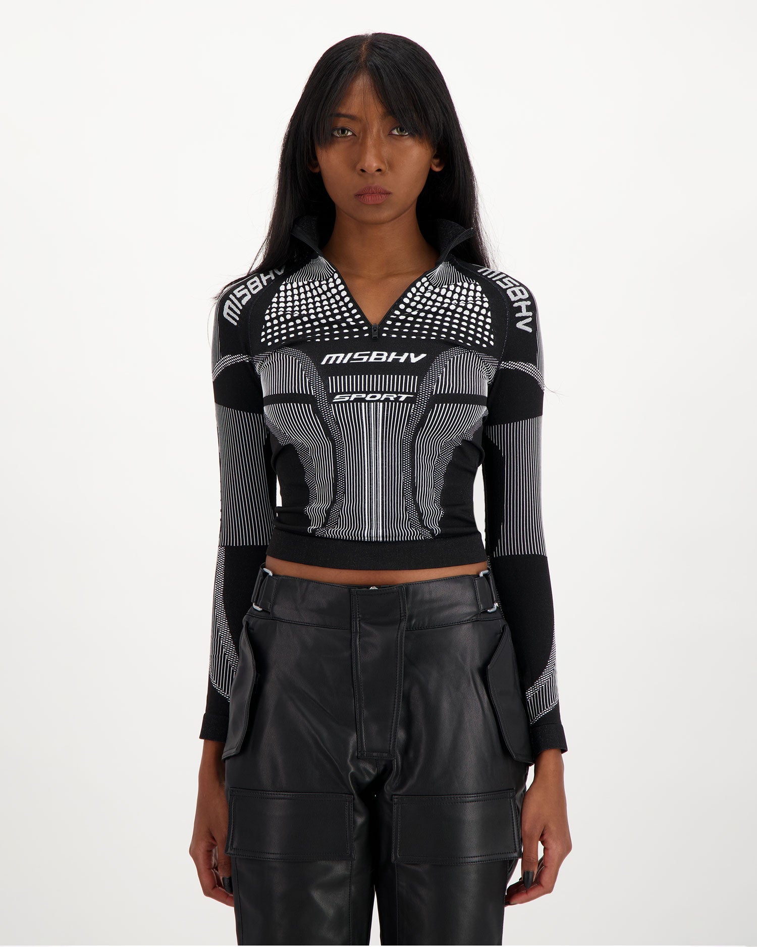 Women's Sport Europa Quarter - Zip in Black & White - MISBHV - Elevastor