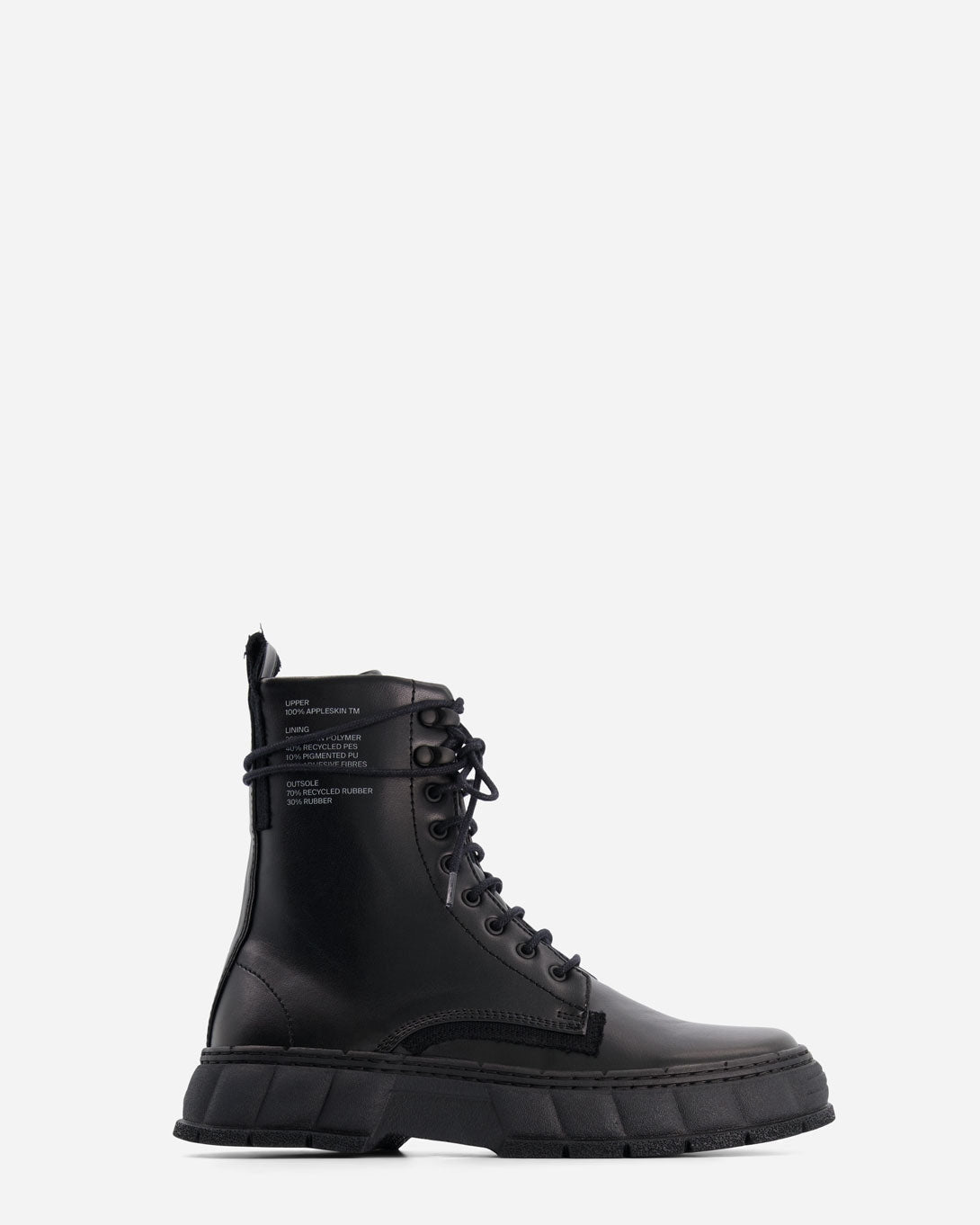 VIRON 黒 レザー ハイカットブーツ 厚底 1992.Black Apple Viron - 1992 Z Vegan Black Apple - Shoes | Impericon