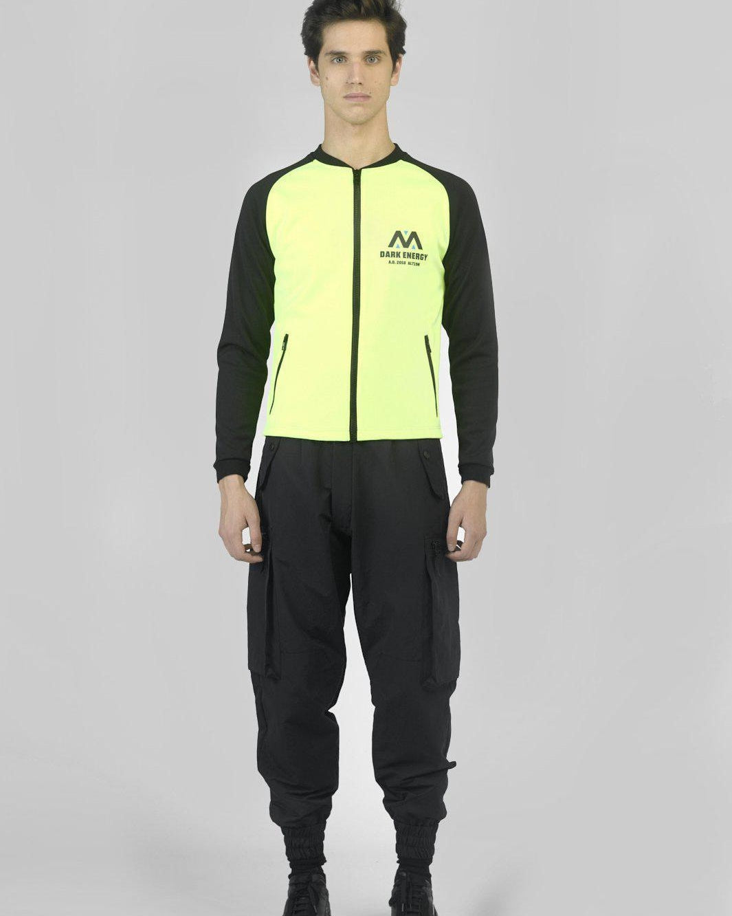 Black & Neon Yellow Track Jacket - Coats & Jackets - Avalone - Elevastor