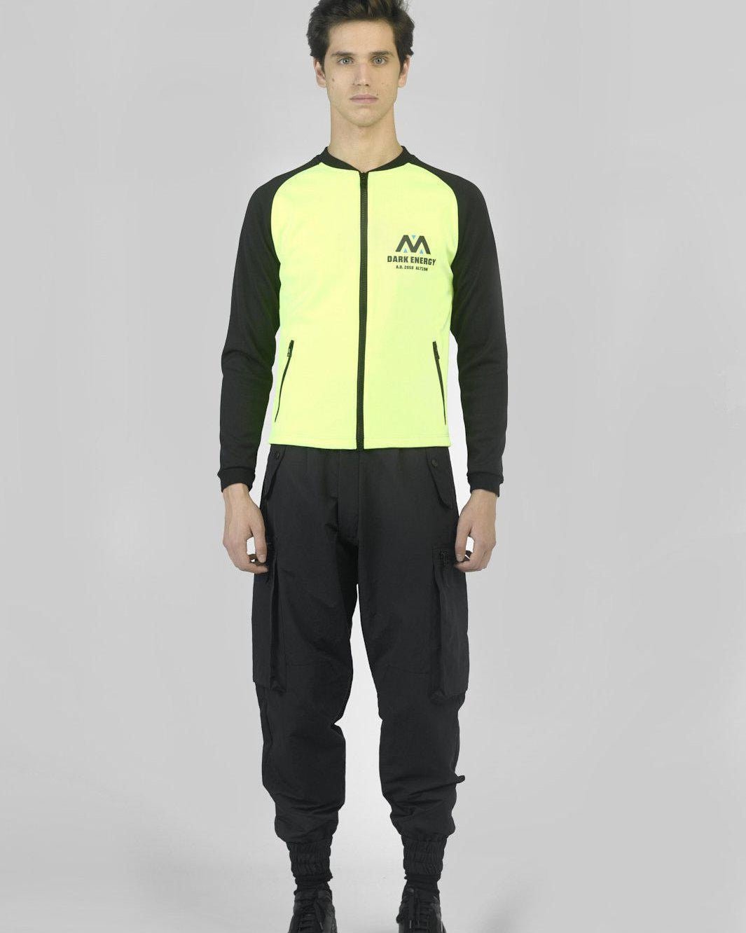 Black & Neon Yellow Track Jacket - Avalone - Elevastor