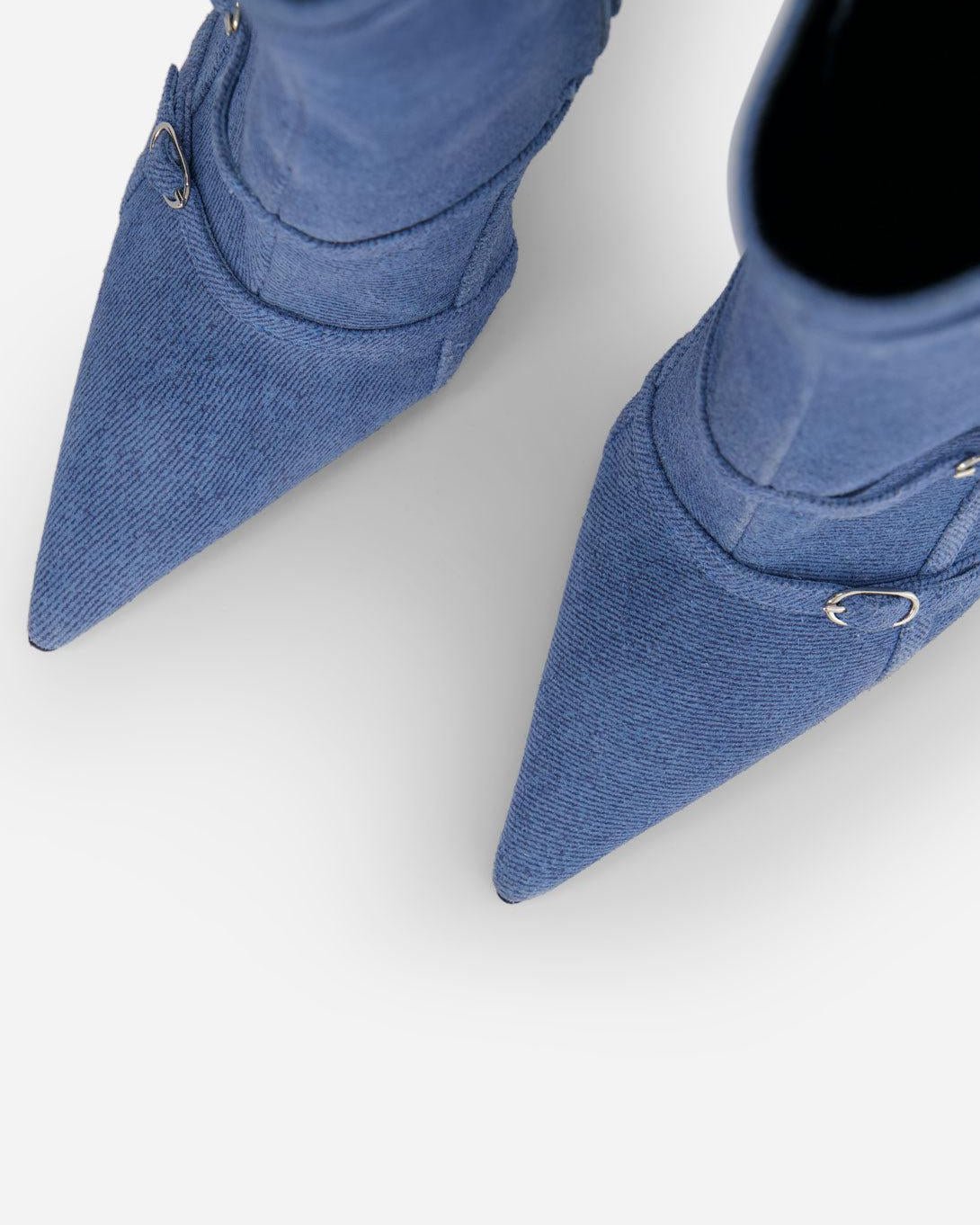 Denim Belt Boot - Abra - Elevastor