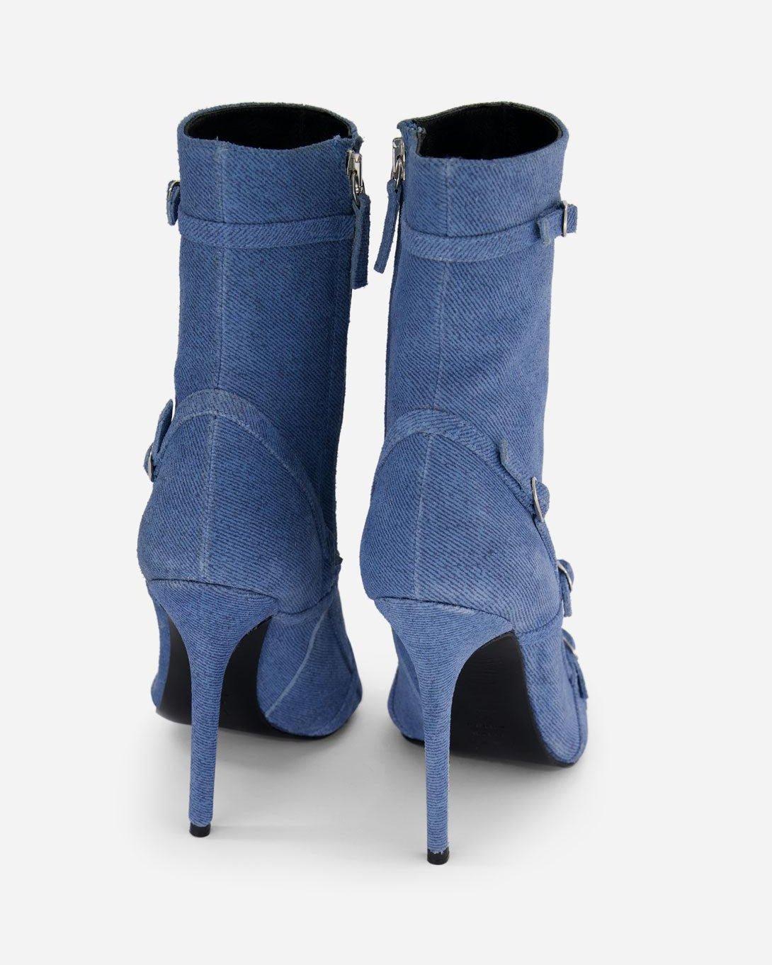 Denim Belt Boot - Abra - Elevastor