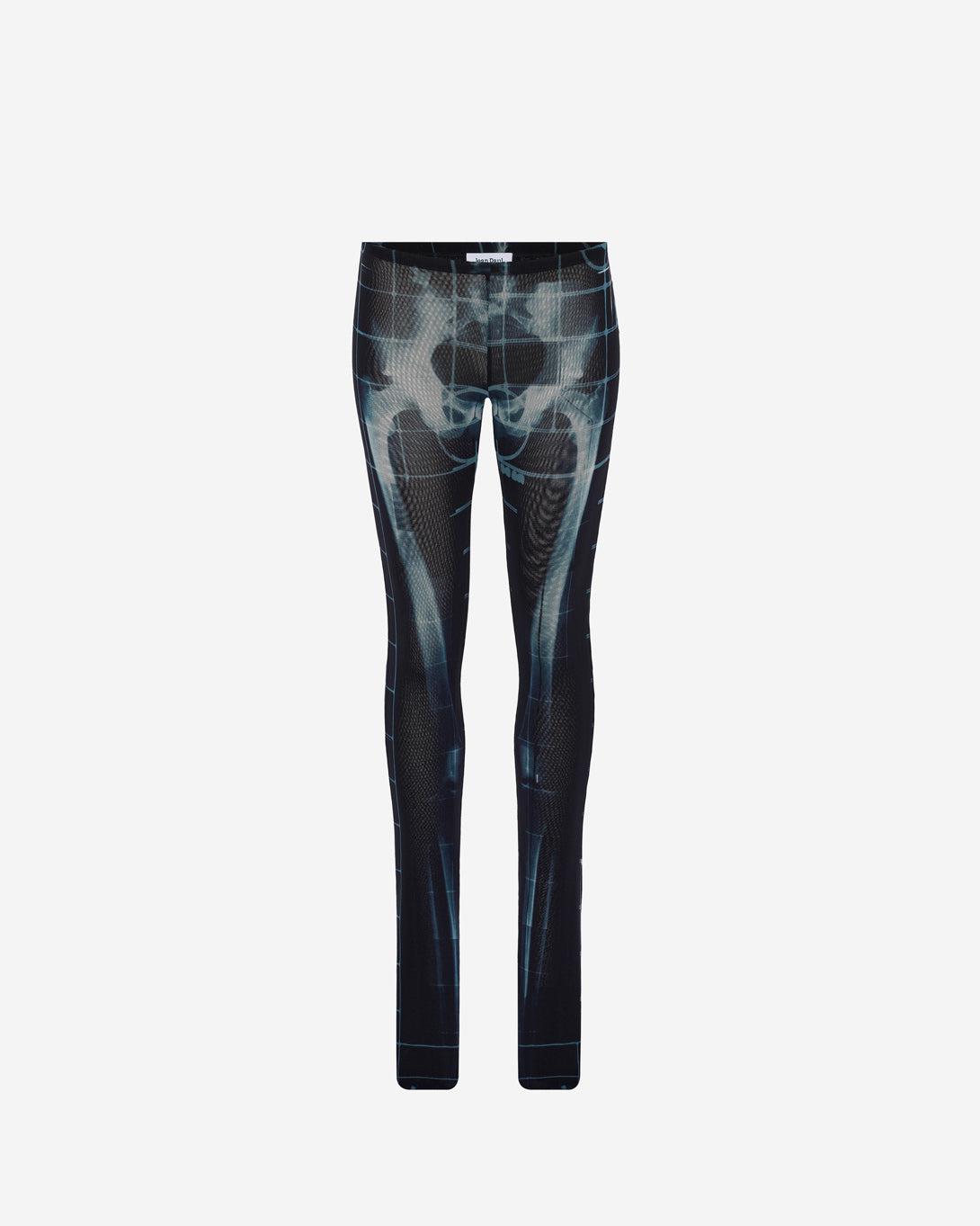 Mesh Trouser Printed "Squeletor" - Pants - Jean Paul Gaultier - Elevastor