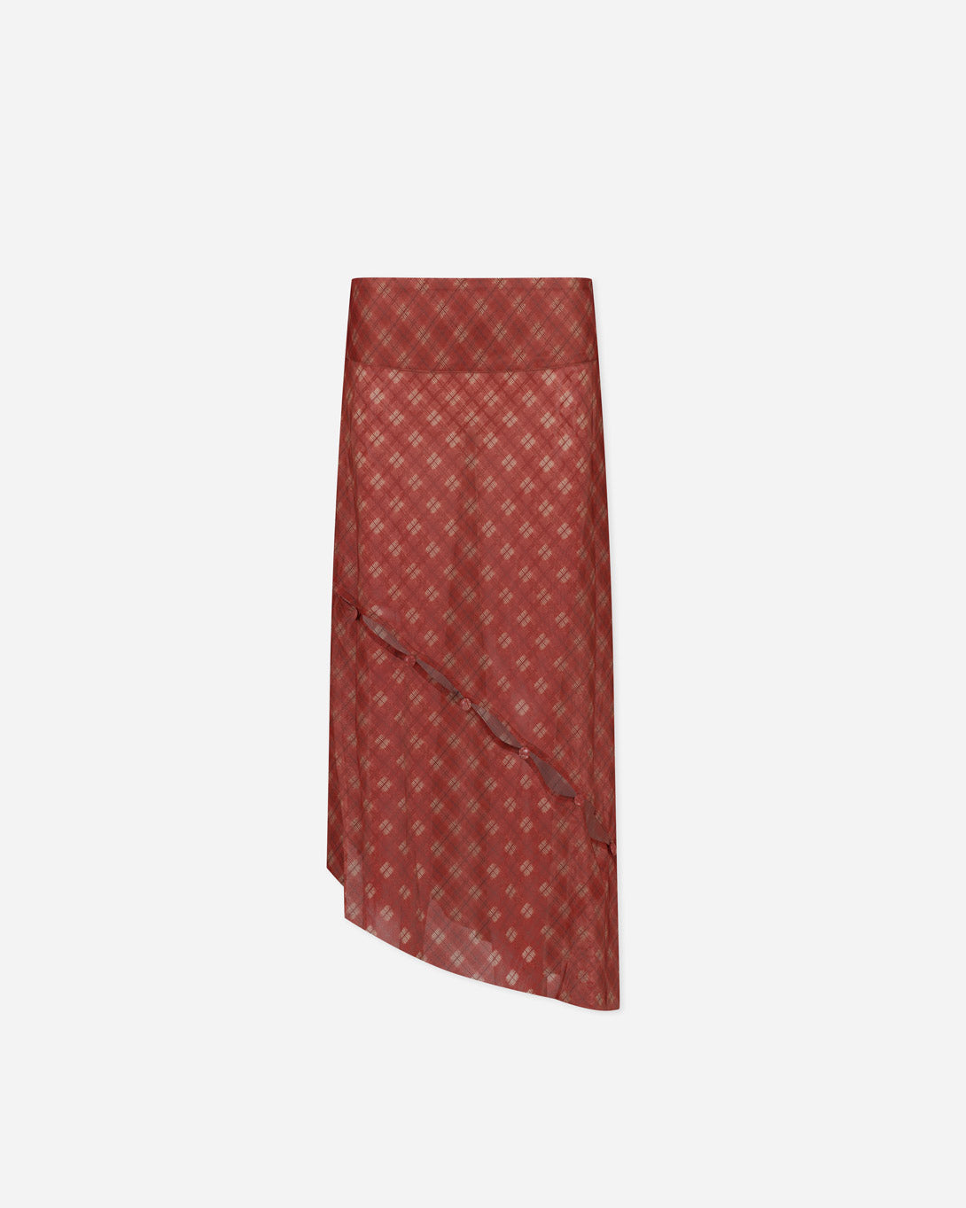 Retro Check Mesh Skirt