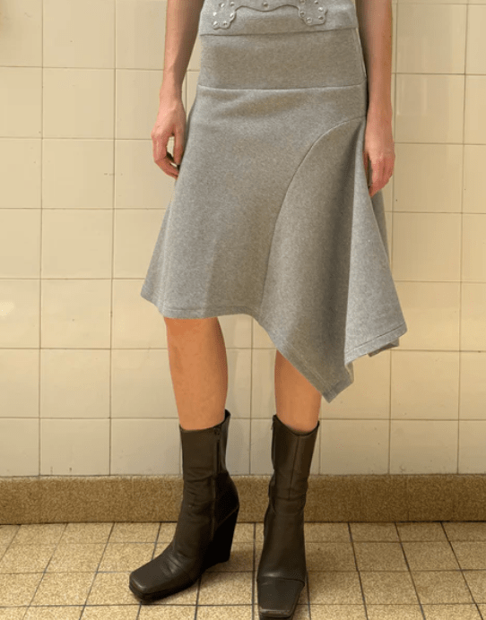 Asymetric Skirt Grey - Hannah Creak - Elevastor