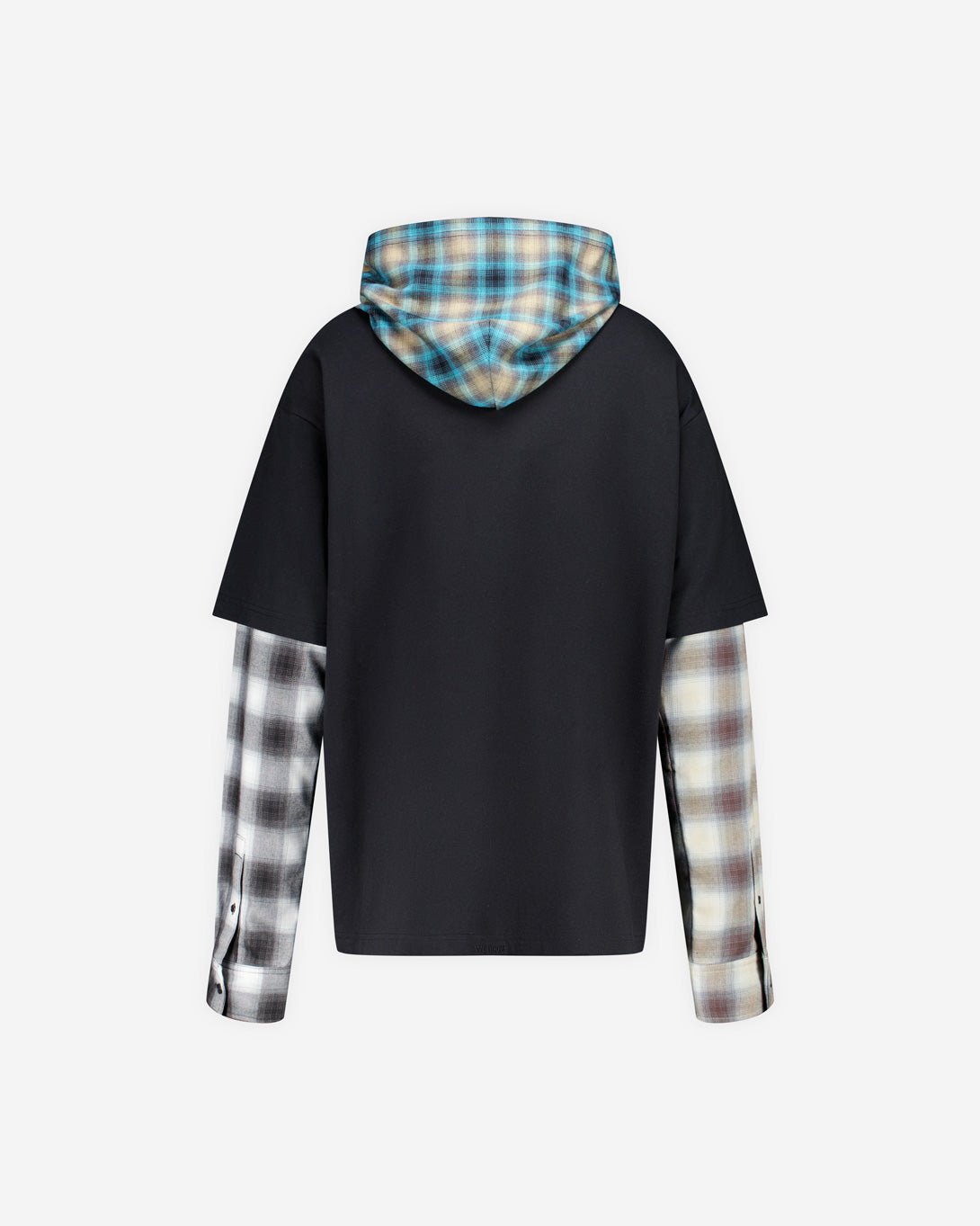 Black Checkered Patch Long - Sleeved T-Shirt - We11done - Elevastor