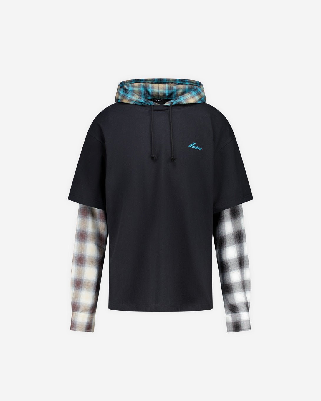 Black Checkered Patch Long - Sleeved T-Shirt - We11done - Elevastor