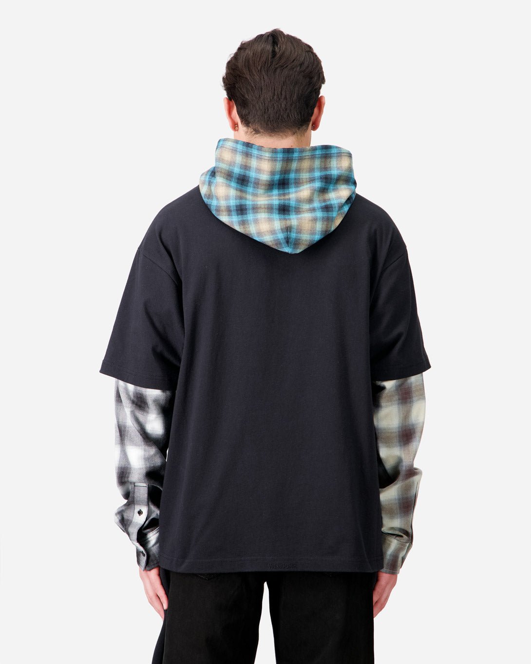 Black Checkered Patch Long - Sleeved T-Shirt - We11done - Elevastor