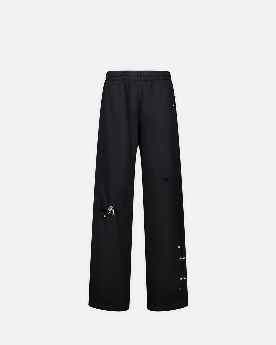 Black Piercing Detail Sweatpants - We11done - Elevastor