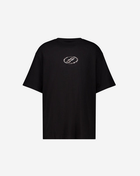 Shop - We11done Black Rhinestone T-Shirt | Elevastor
