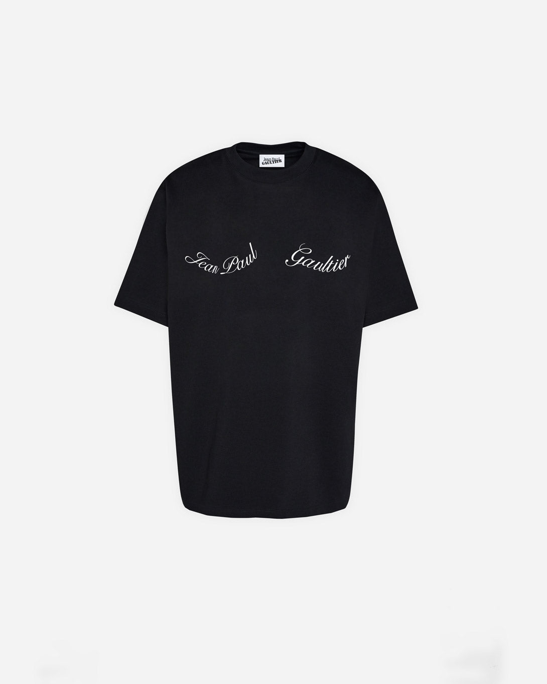 Crewneck Cotton Oversize Tee-Shirt With "Jean Paul Gaultier" Detail - Tops - Jean Paul Gaultier - Elevastor