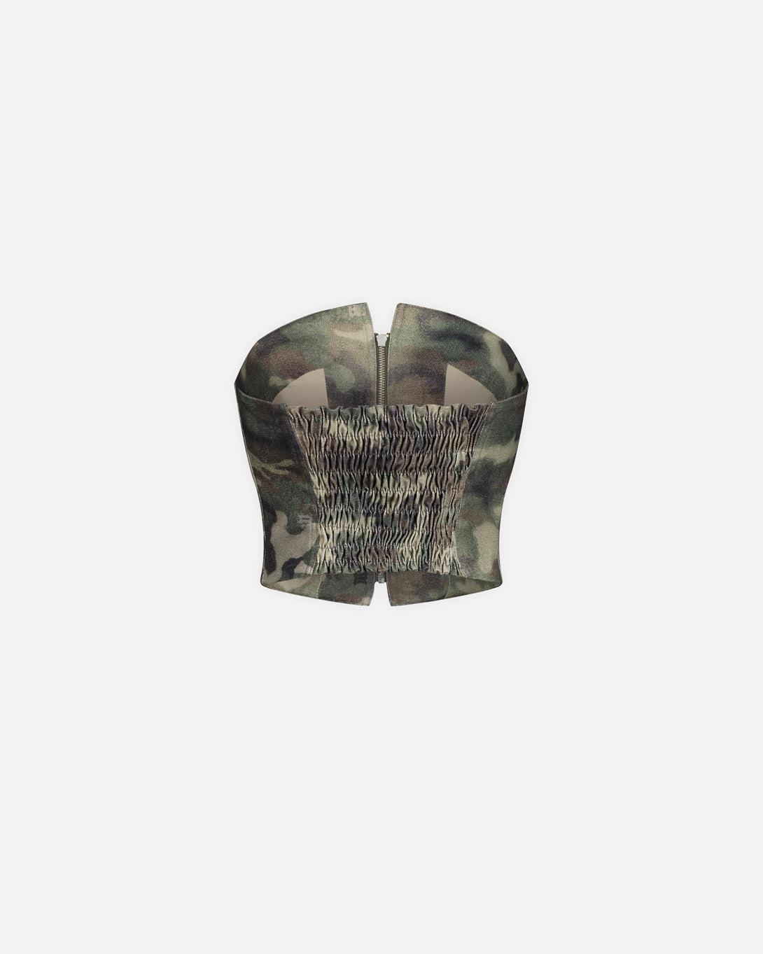 Camo Corset Top - Tops - MISBHV - Elevastor