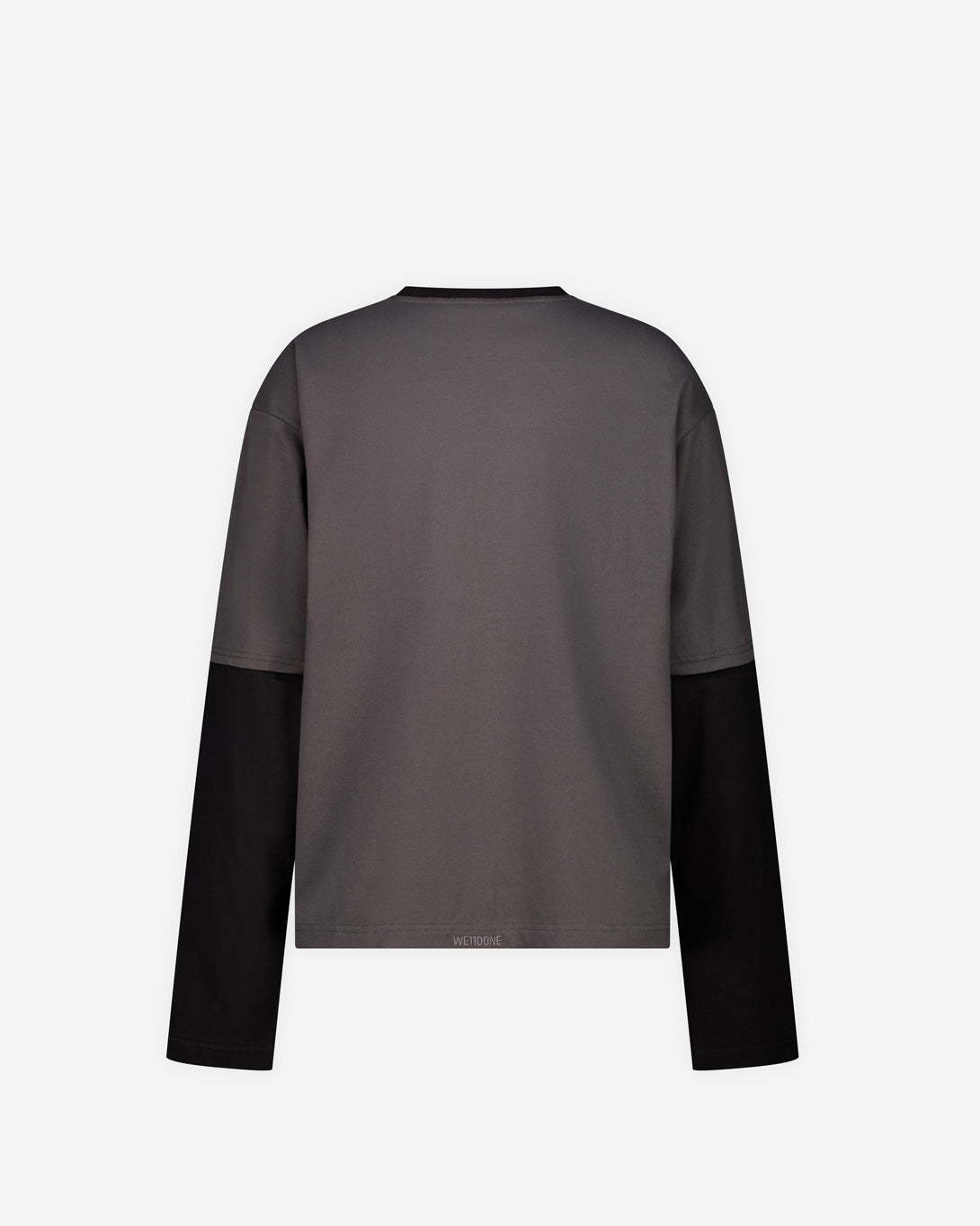 Charcoal Rhinestone Contrast Long - Sleeved T-Shirt - We11done - Elevastor