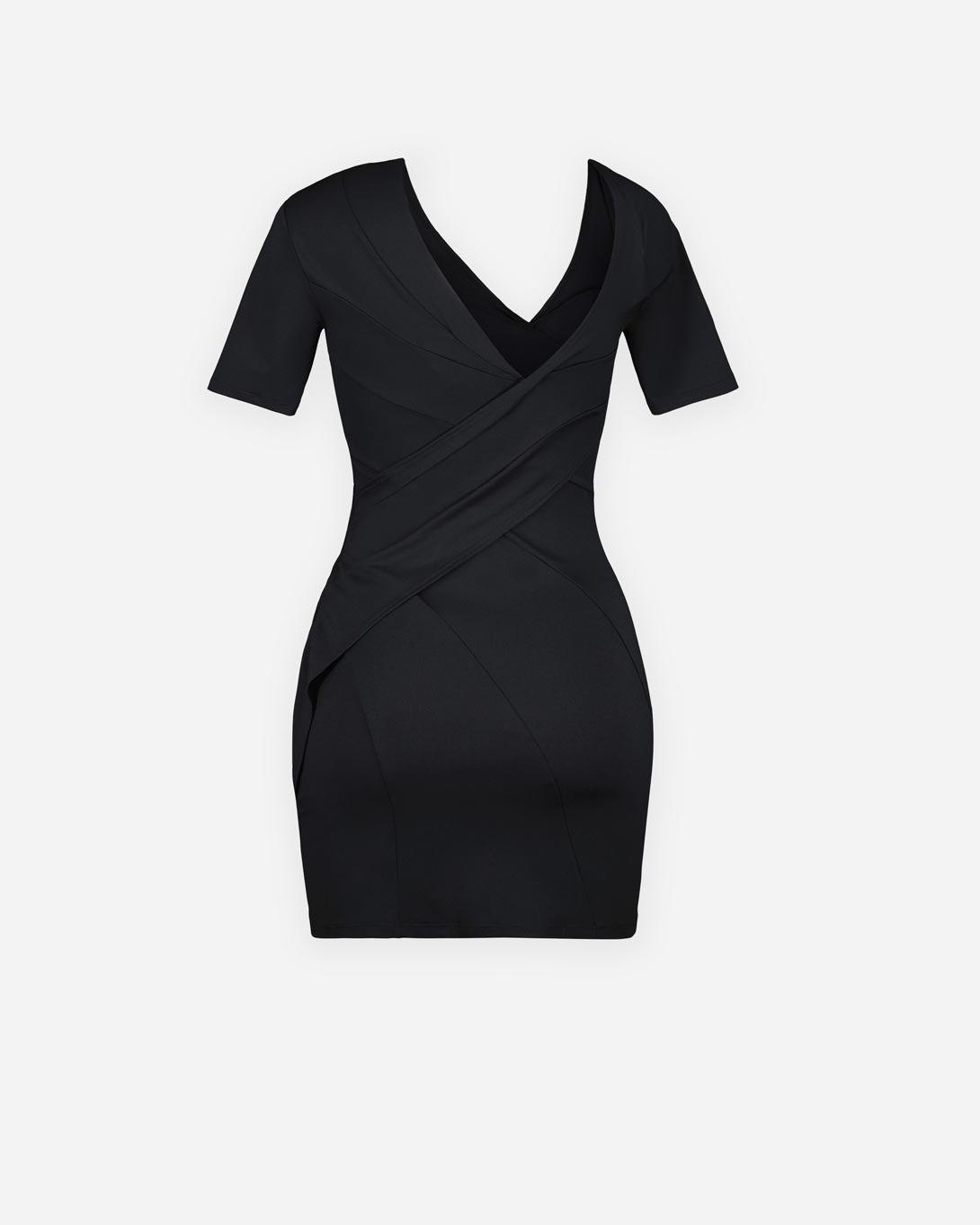 Asymmetric Black Dress - Tops - Weinsanto - Elevastor