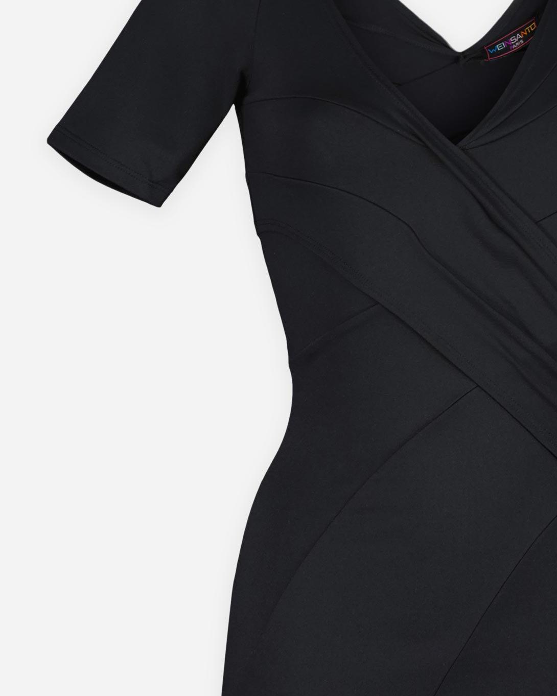 Asymmetric Black Dress - Tops - Weinsanto - Elevastor