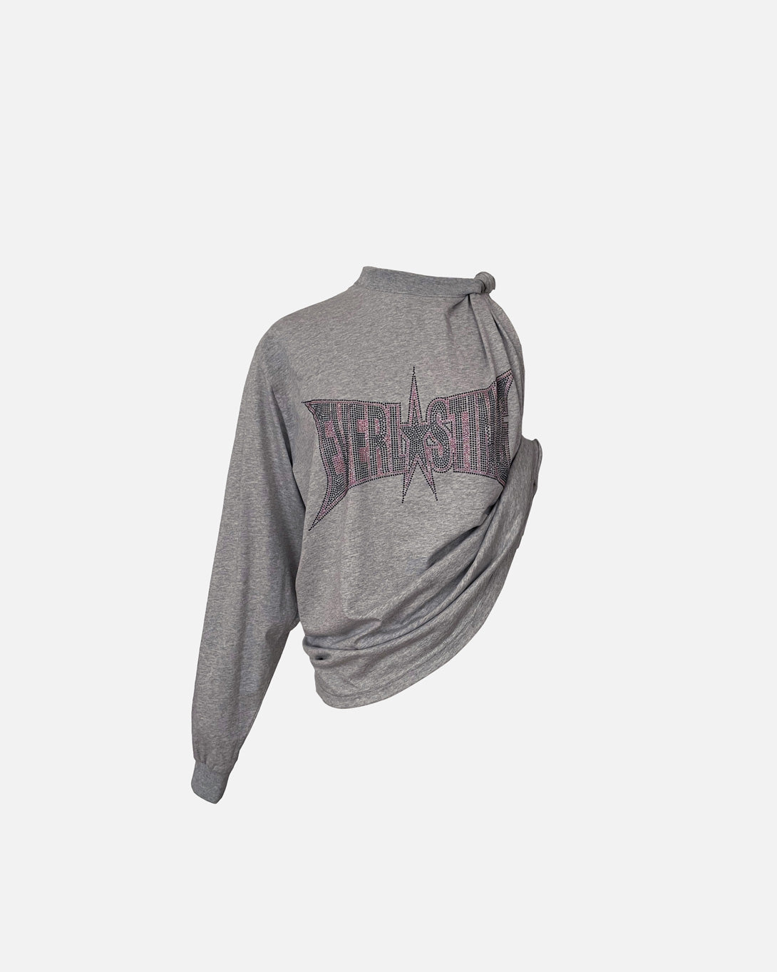 Twisted Crystal Tshirt Grey