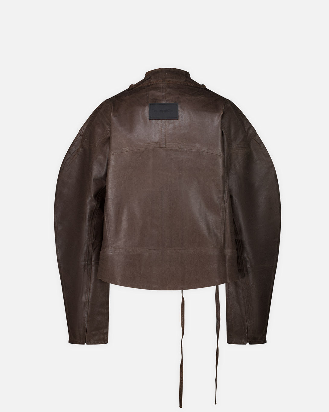 Glazed Denim Zip Jacket Brown 2 - Ottolinger - Elevastor