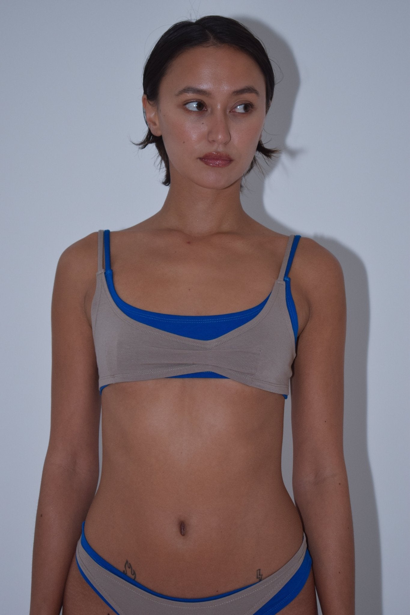 Layered Jersey Bra in Sand - This Belongs To - Elevastor