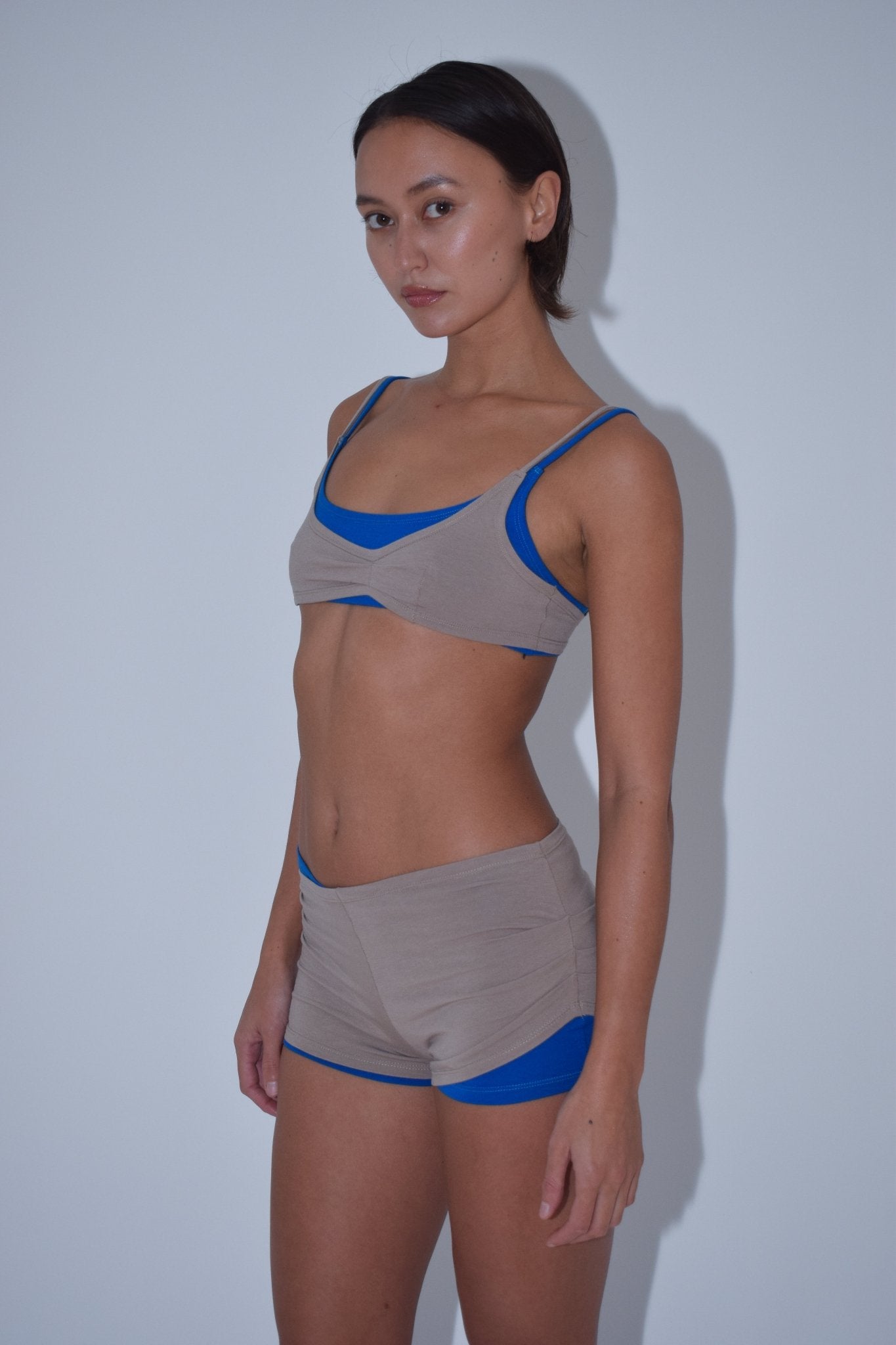 Layered Jersey Bra in Sand - This Belongs To - Elevastor