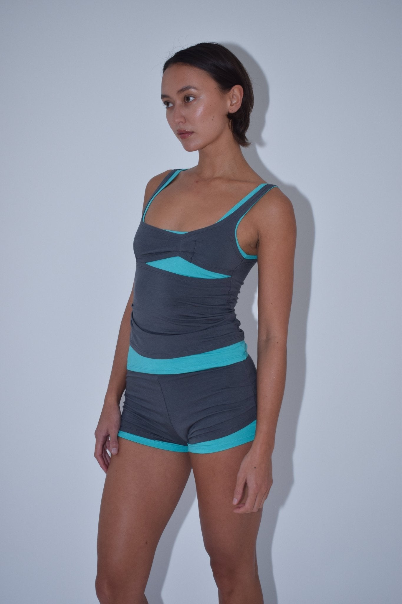 Layered Jersey Vest in Charcoal - This Belongs To - Elevastor