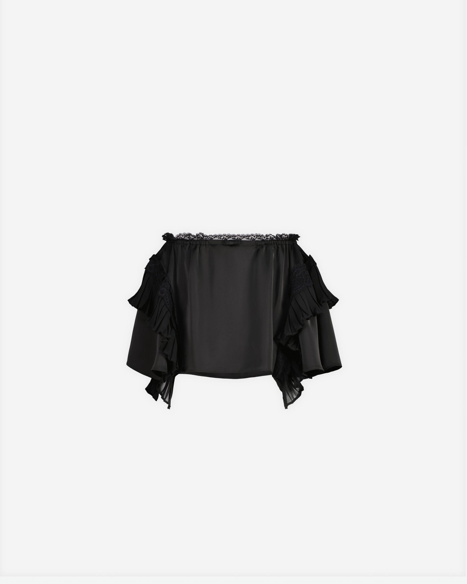 Layered Ruffle Skirt W/Pleats & Lace Detail - Vaillant - Elevastor