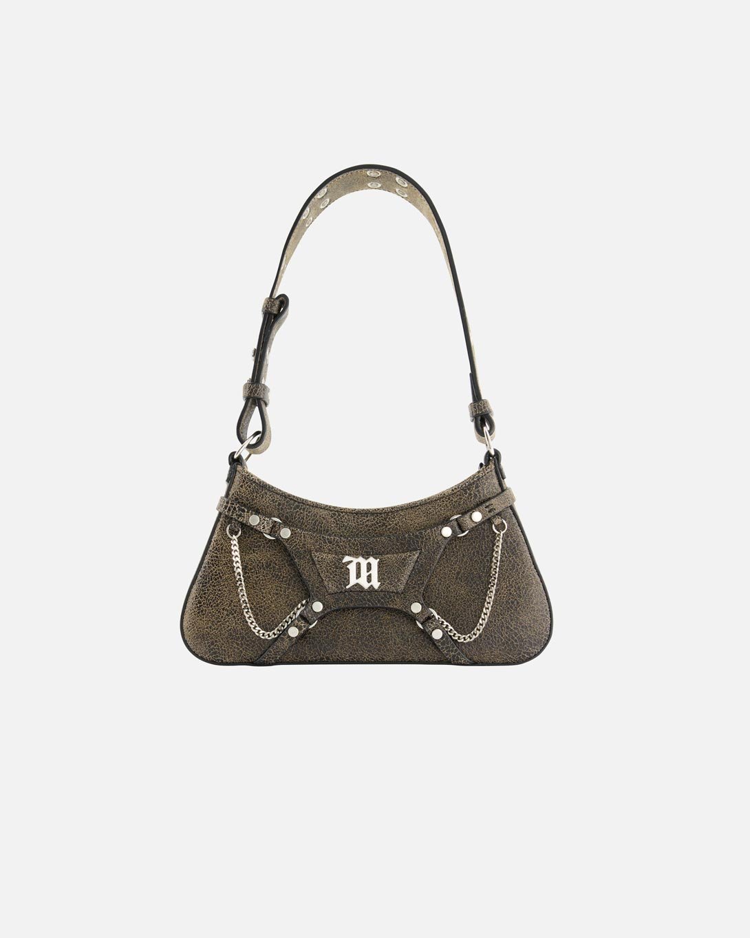 Leather Fetish Bag Cracked Moss - MISBHV - Elevastor