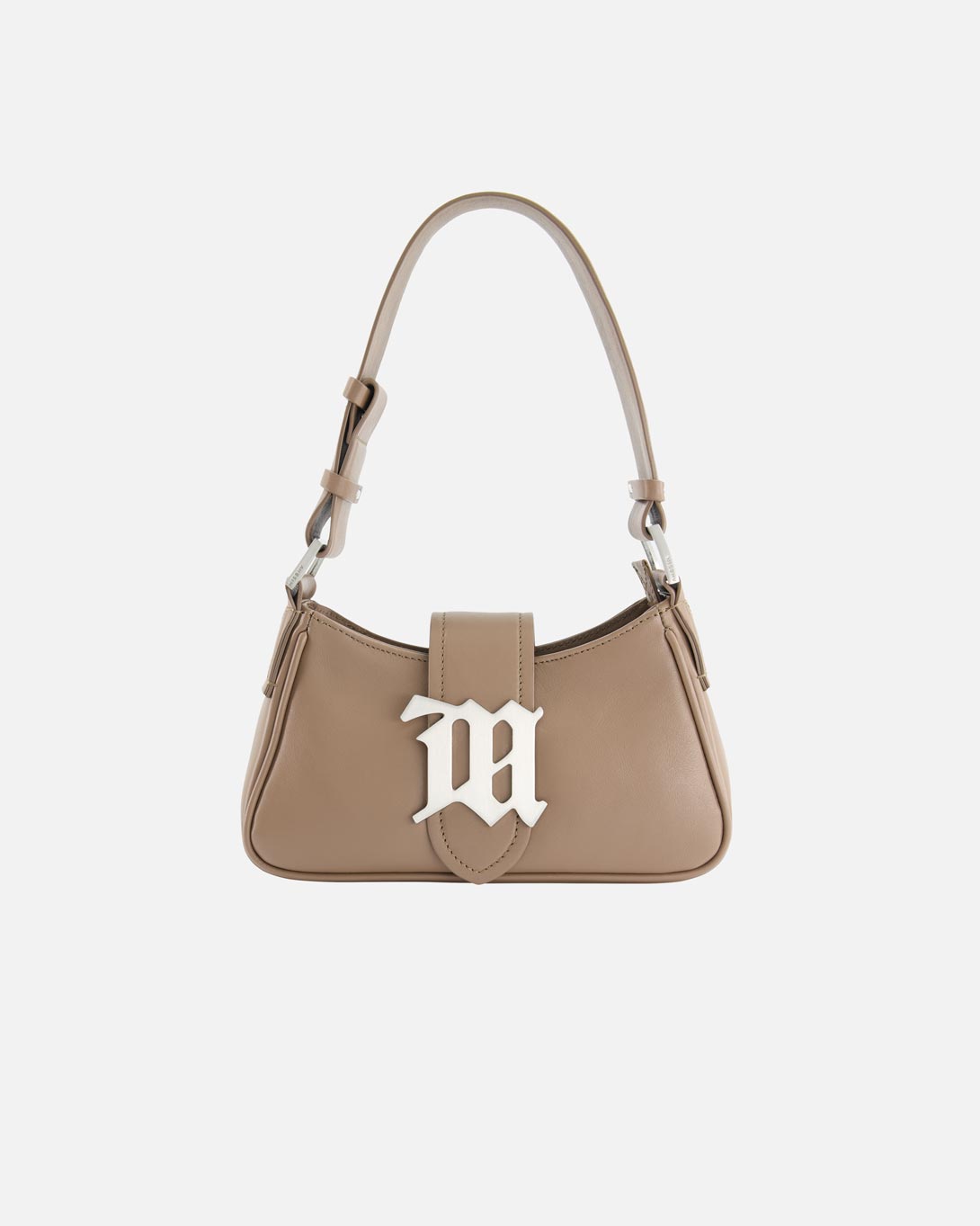 Leather Shoulder Bag Small Travertine - MISBHV - Elevastor