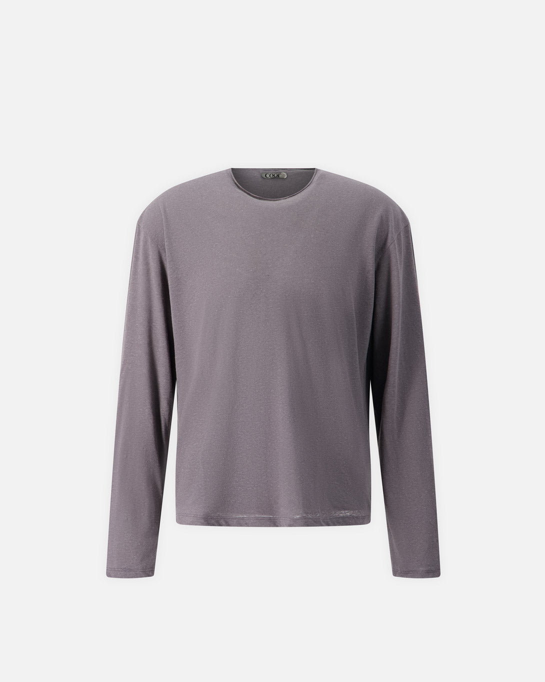 Linen Blend Long Sleeve T-Shirt - COOR - Elevastor