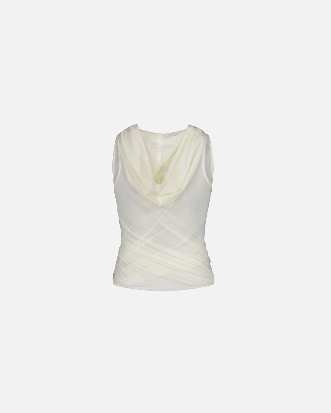 White Mermaid Hooded Top - Tops - Pepa Salazar - Elevastor