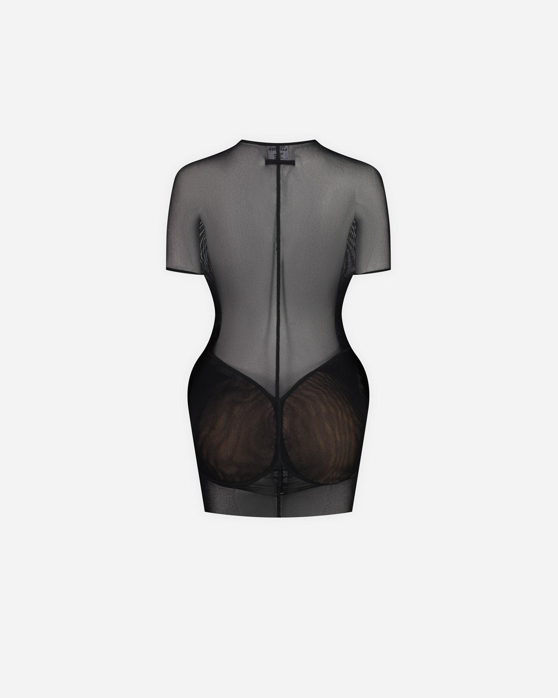 Mesh Short Dress With Padding Pockets - Jean Paul Gaultier - Elevastor