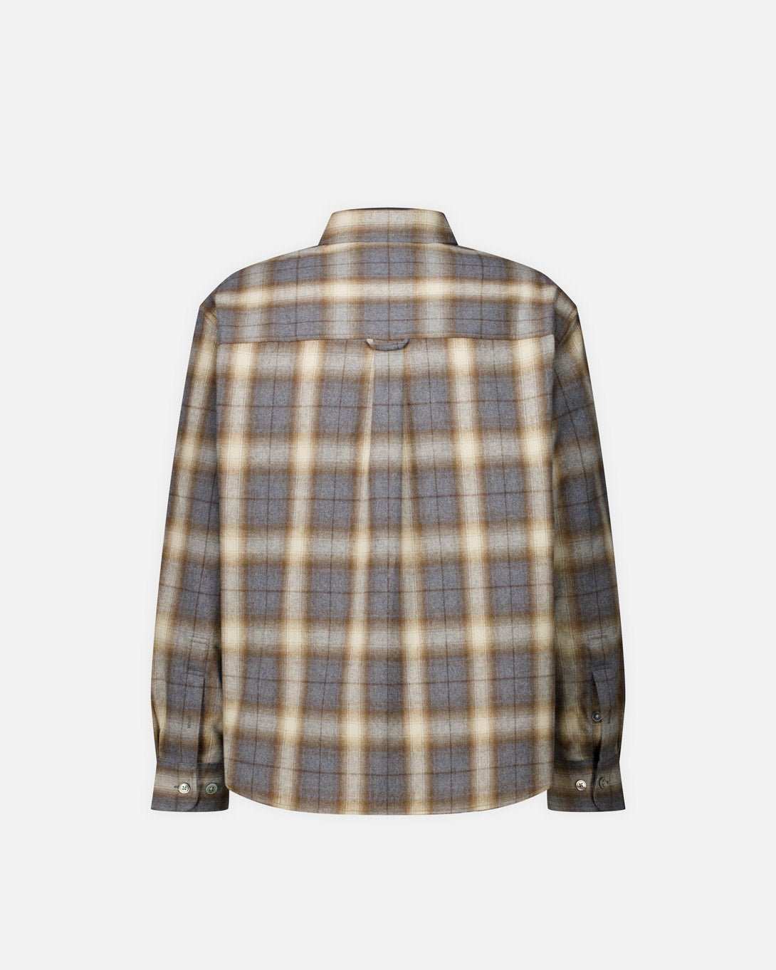 Shop - COOR Ombre Flannel One Pocket Checkered Shirt | Elevastor