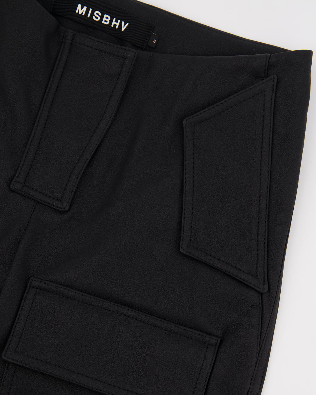 Matte Faux Leather Moto Trousers Faded Black - Pants - MISBHV - Elevastor
