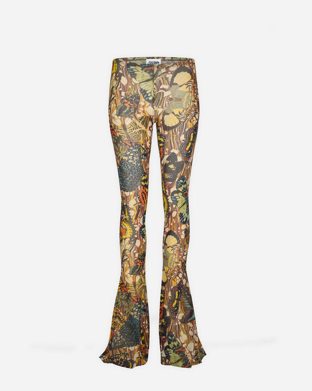 Mesh Pant Printed "Papillon" - Pants - Jean Paul Gaultier - Elevastor