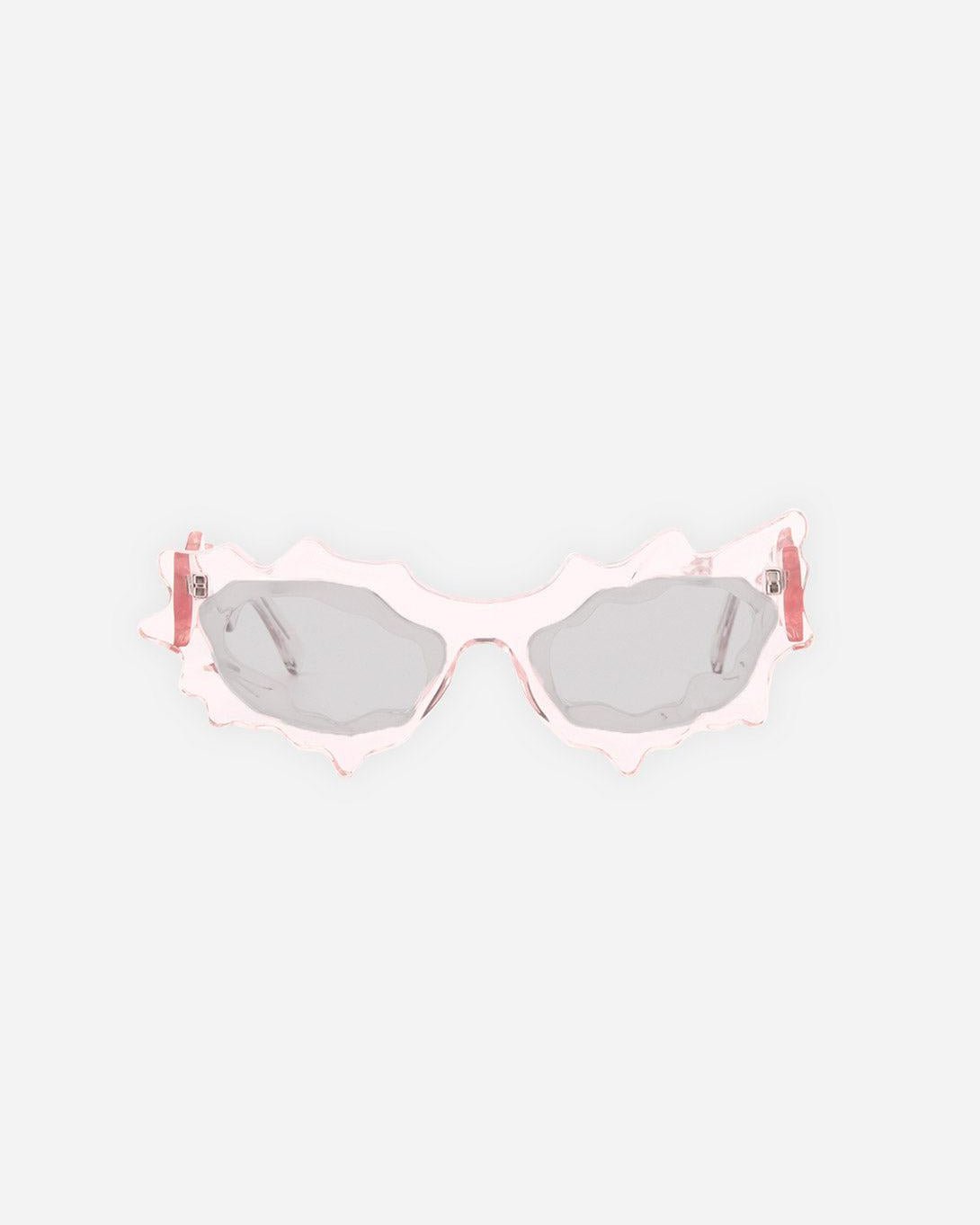 Pink Frame Silver Lenses Spike Sunglasses - Florentina Leitner - Elevastor