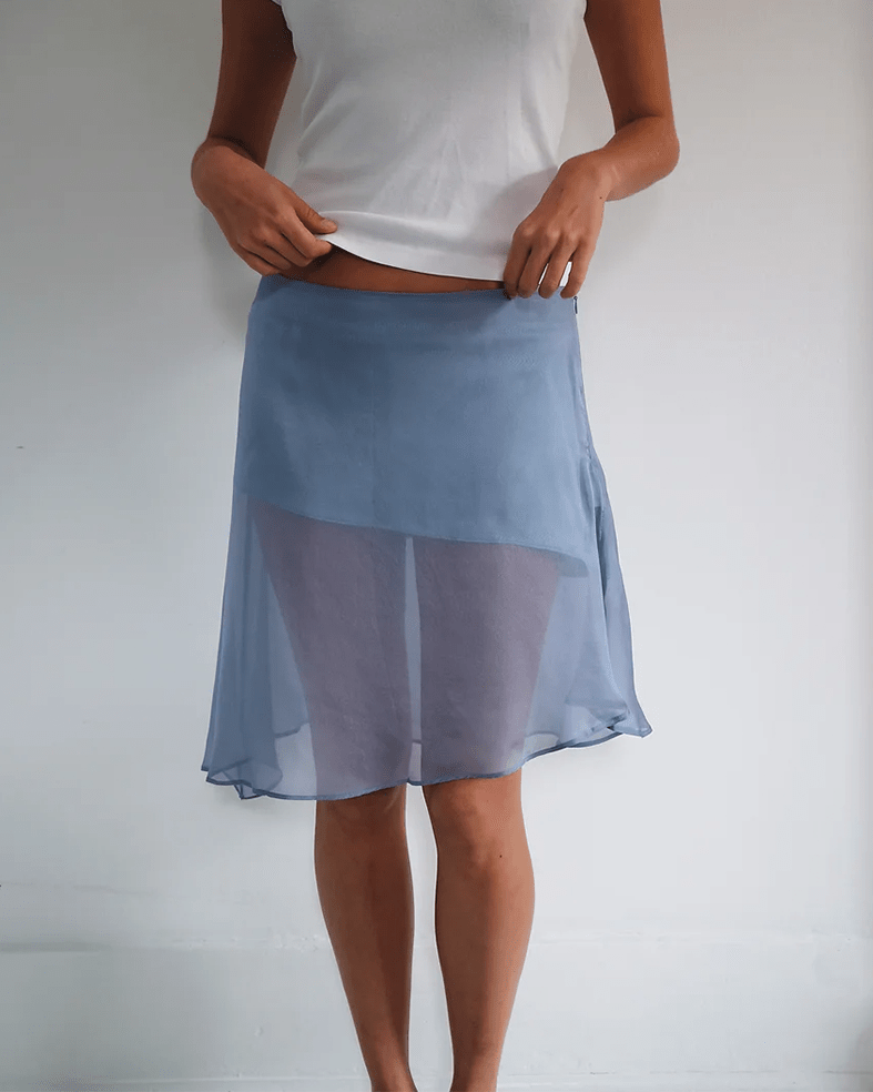 Powder Silk Skirt - Elif - Elevastor