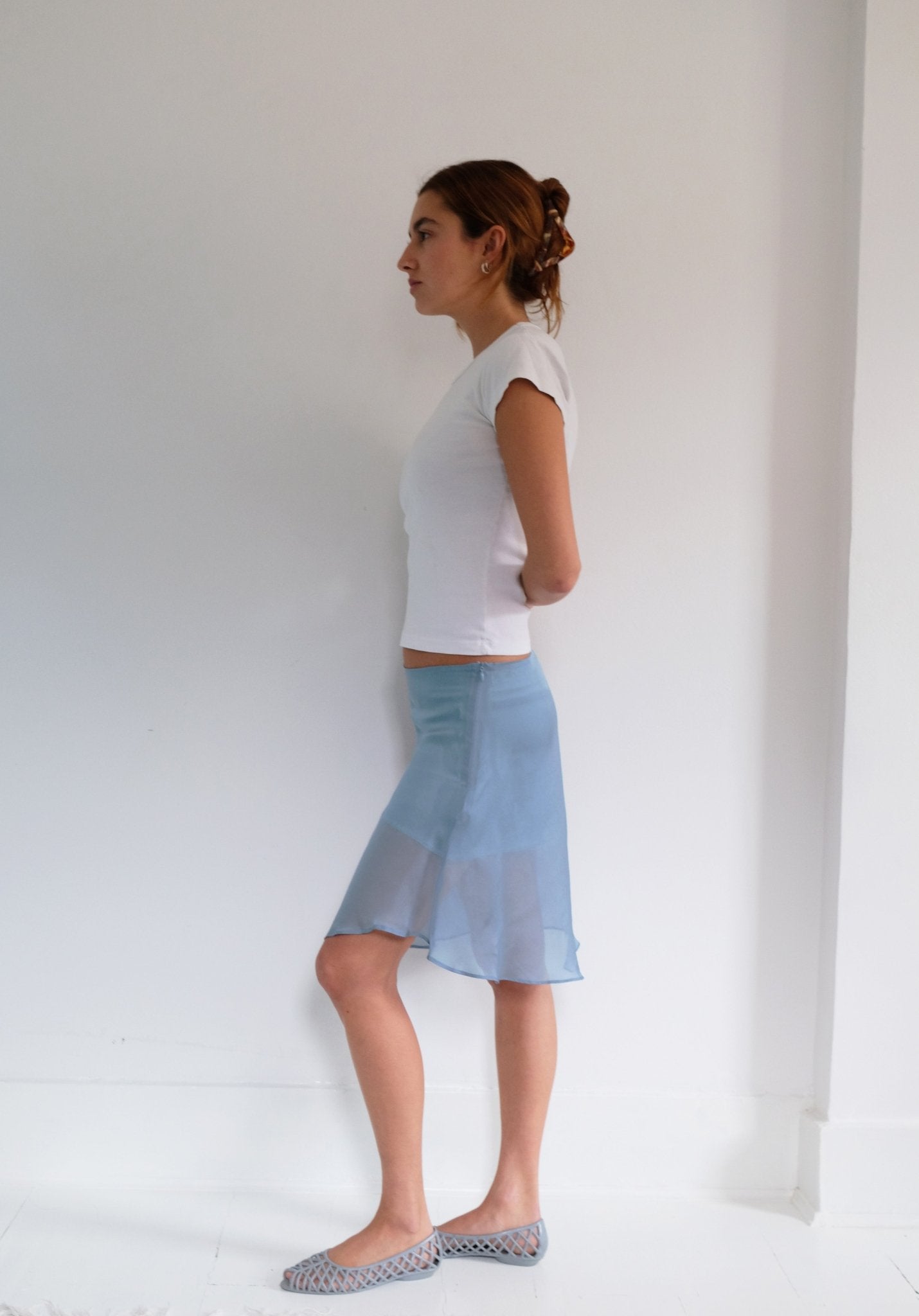Powder Silk Skirt - Elif - Elevastor