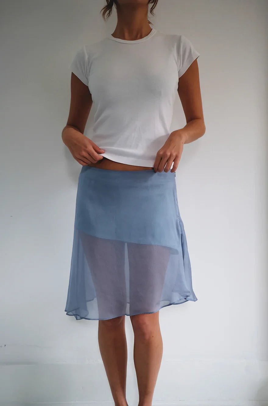 Powder Silk Skirt - Elif - Elevastor